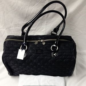 Lulu Guinness - Black Quilted Lips Medium Zoe Bag